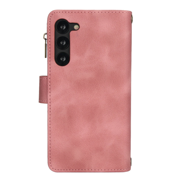 For Samsung Galaxy S23 5G Dream 9-Card Zipper Wallet RFID Leather Phone Case with Lanyard