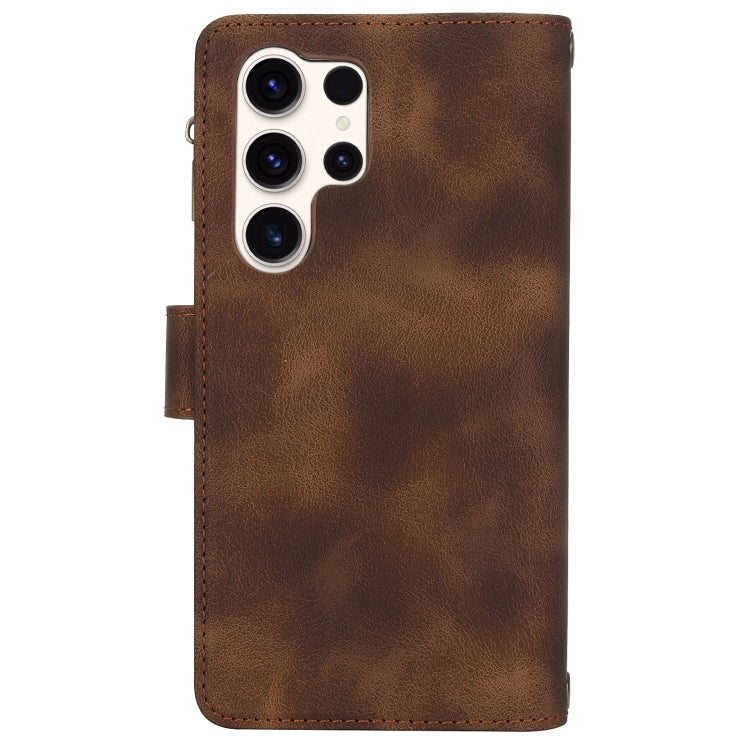 For Samsung Galaxy S23 Ultra 5G Dream 9-Card Zipper Wallet RFID Leather Phone Case with Lanyard