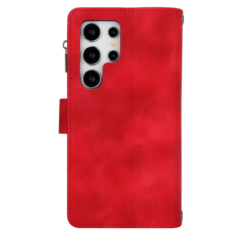 For Samsung Galaxy S24 Ultra Dream 9-Card Zipper Wallet RFID Leather Phone Case with Lanyard