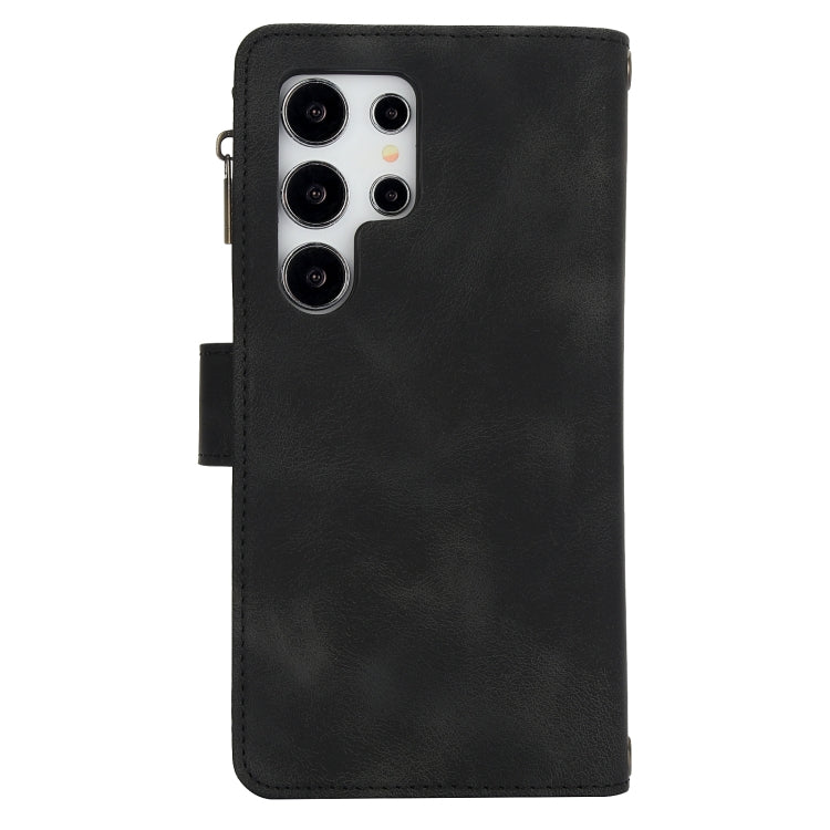 For Samsung Galaxy S24 Ultra Dream 9-Card Zipper Wallet RFID Leather Phone Case with Lanyard