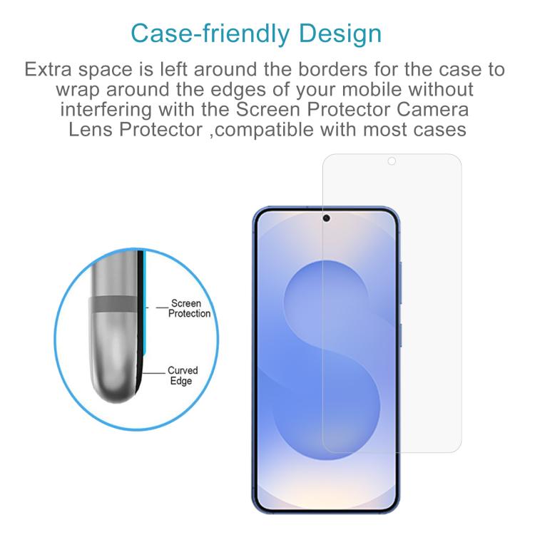 For Samsung Galaxy S25 FE 5G 10pcs 0.26mm 9H 2.5D Tempered Glass Film