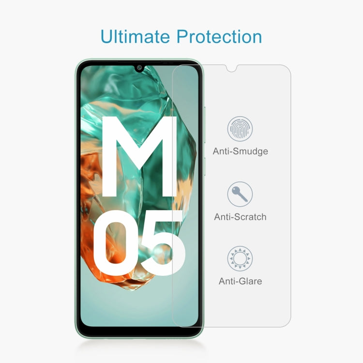 For Samsung Galaxy M05 / F05 50pcs 0.26mm 9H 2.5D Tempered Glass Film