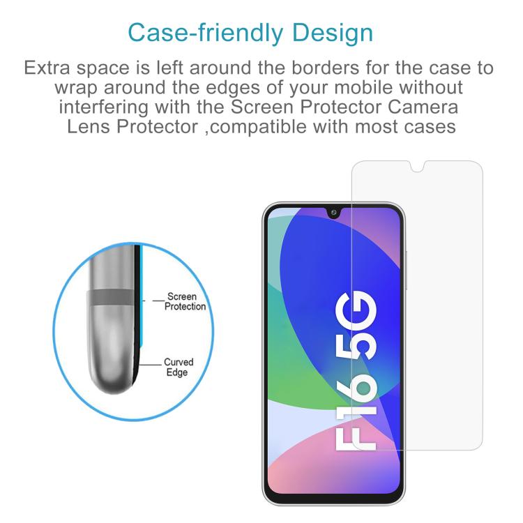 For Samsung Galaxy F16 5G 50pcs 0.26mm 9H 2.5D Tempered Glass Film