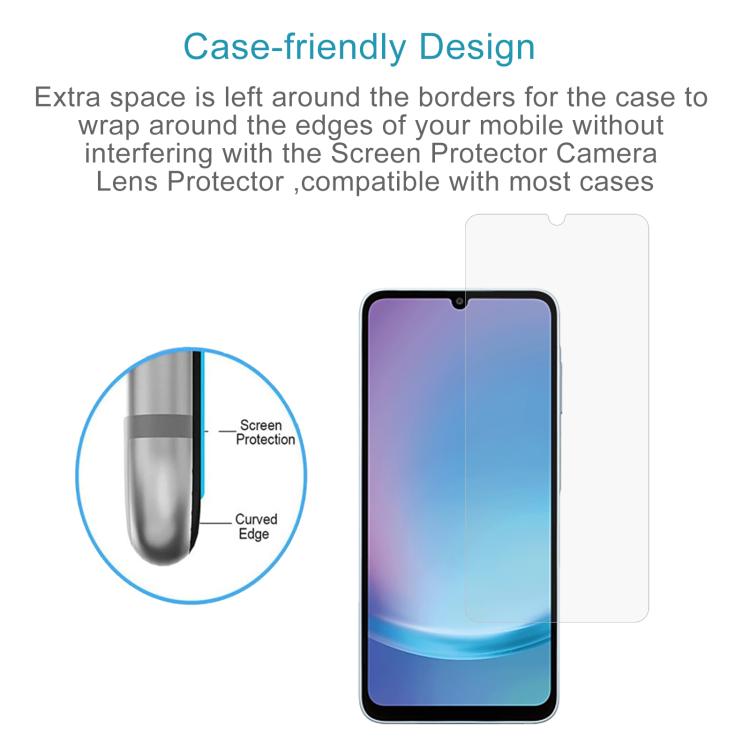 For Samsung Galaxy A25e 50pcs 0.26mm 9H 2.5D Tempered Glass Film