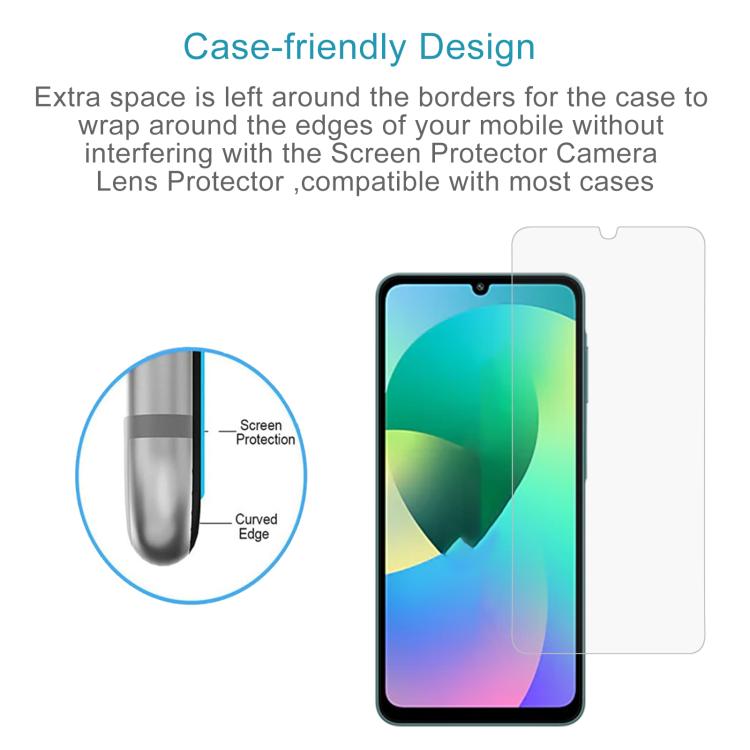 For Samsung Galaxy F07 4G 50pcs 0.26mm 9H 2.5D Tempered Glass Film