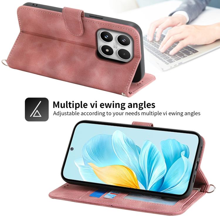 For Xiaomi 17 Skin Feel Flowers Embossed Wallet Leather Phone Case