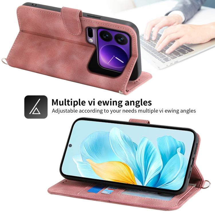 For Xiaomi 17 Pro Skin Feel Flowers Embossed Wallet Leather Phone Case