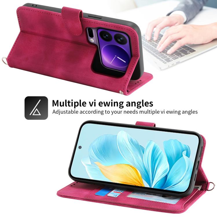 For Xiaomi 17 Pro Skin Feel Flowers Embossed Wallet Leather Phone Case