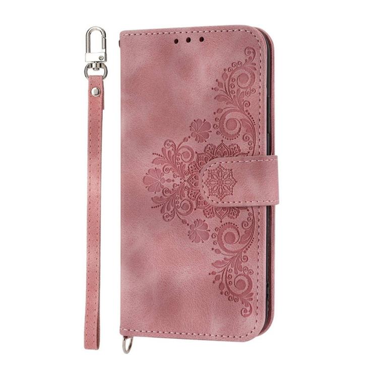 For Xiaomi 17 Pro Max Skin Feel Flowers Embossed Wallet Leather Phone Case