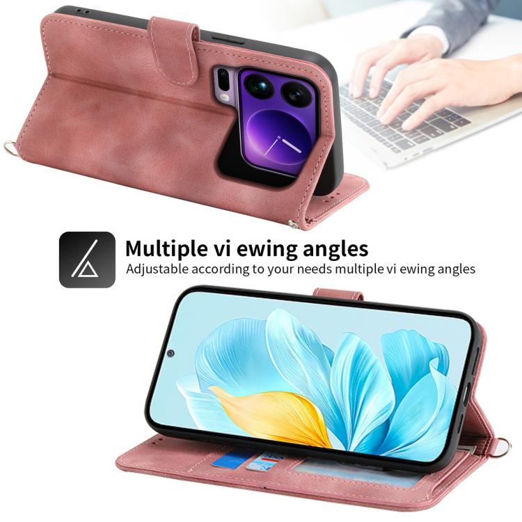 For Xiaomi 17 Pro Max Skin Feel Flowers Embossed Wallet Leather Phone Case