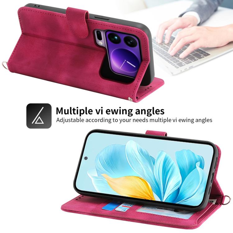 For Xiaomi 17 Pro Max Skin Feel Flowers Embossed Wallet Leather Phone Case