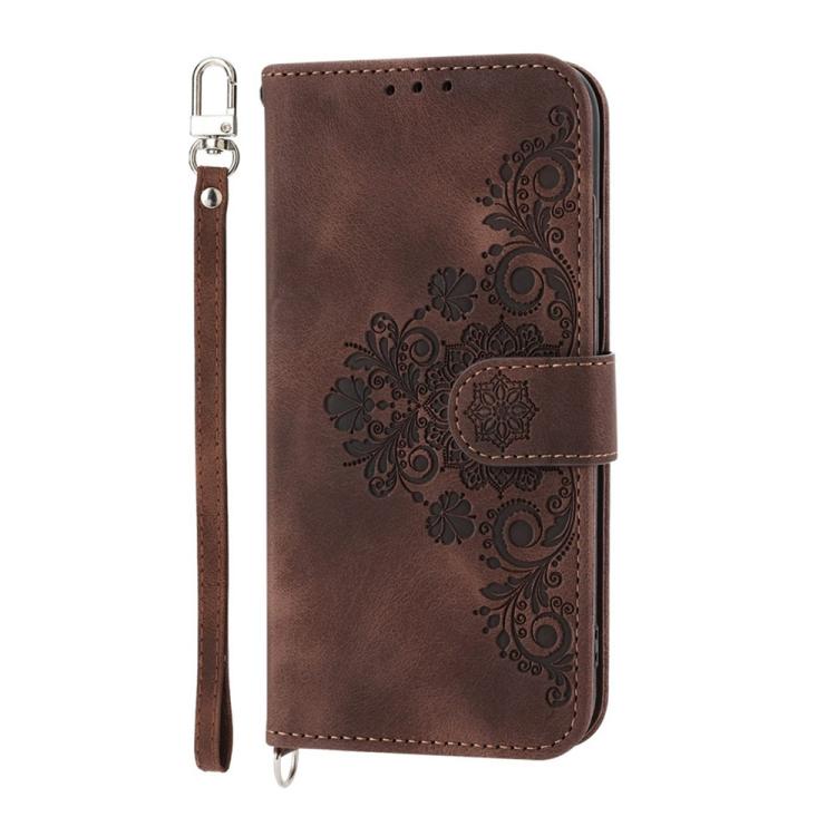 For Xiaomi 17 Pro Max Skin Feel Flowers Embossed Wallet Leather Phone Case