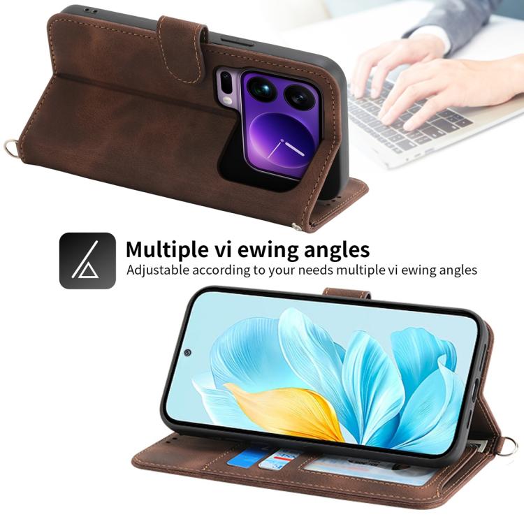 For Xiaomi 17 Pro Max Skin Feel Flowers Embossed Wallet Leather Phone Case