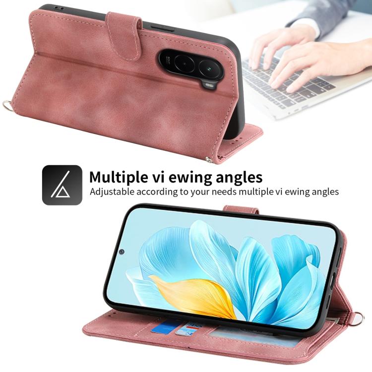 For Xiaomi Poco M7 4G 171mm Skin Feel Flowers Embossed Wallet Leather Phone Case