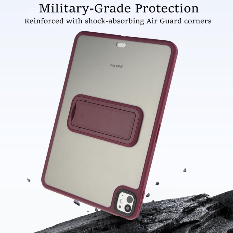 For iPad 9.7 inch 2018 / 2017 Skin Feel Holder PC Hybrid TPU Tablet Case