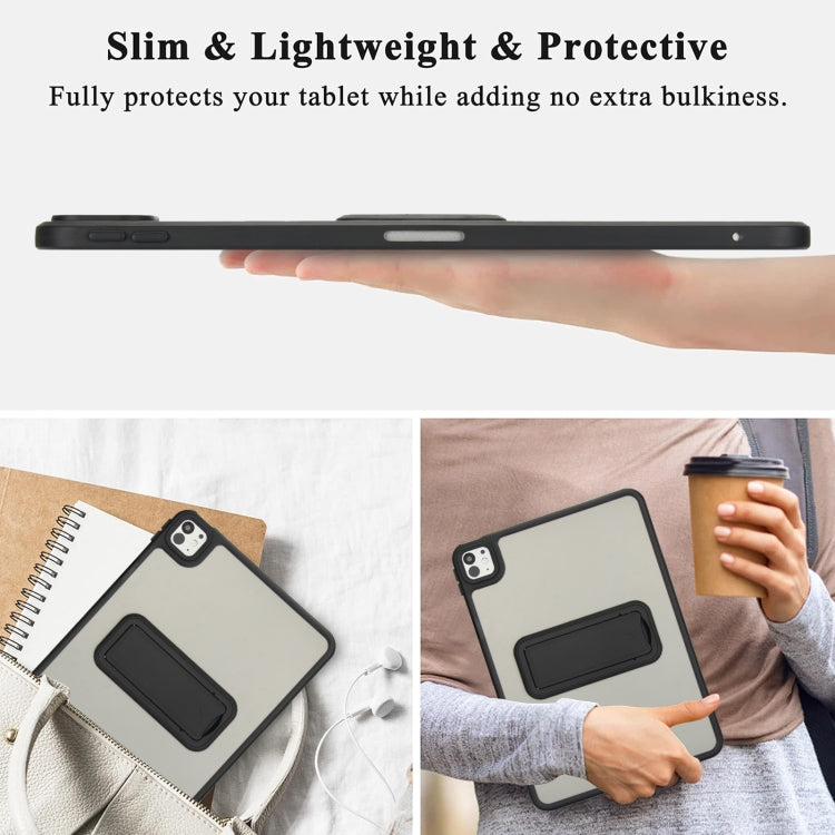 For iPad 2025 / 2022 Skin Feel Holder PC Hybrid TPU Tablet Case