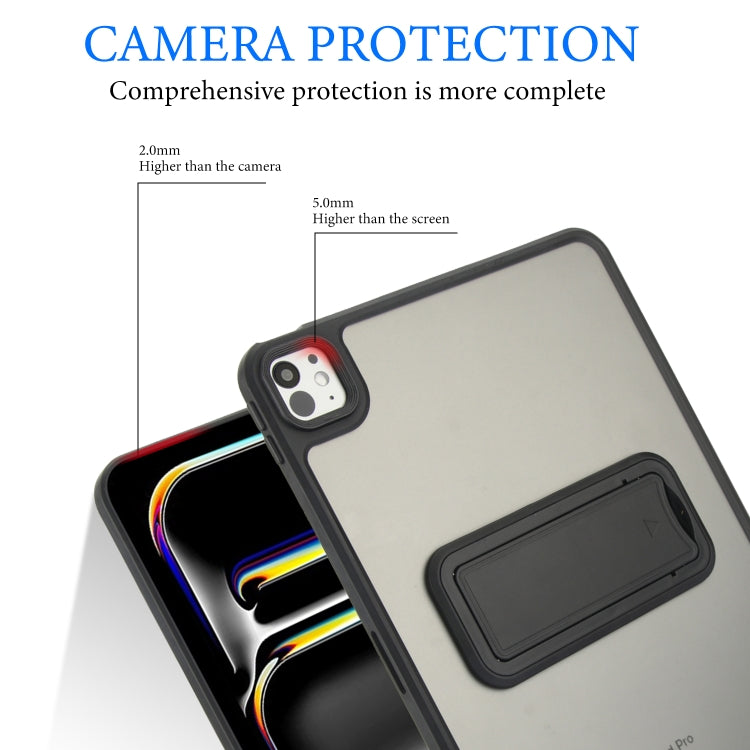 For iPad 2025 / 2022 Skin Feel Holder PC Hybrid TPU Tablet Case