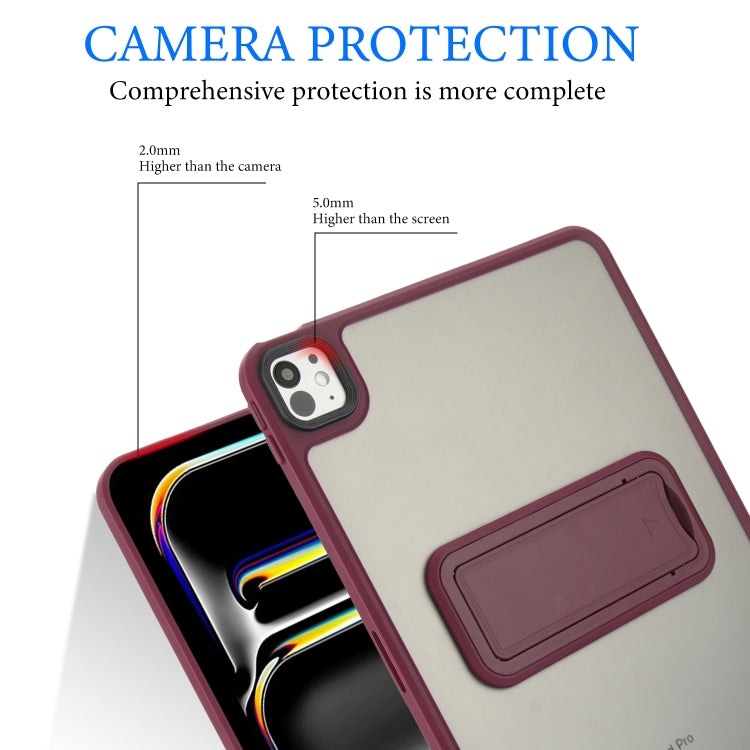 For iPad 2025 / 2022 Skin Feel Holder PC Hybrid TPU Tablet Case