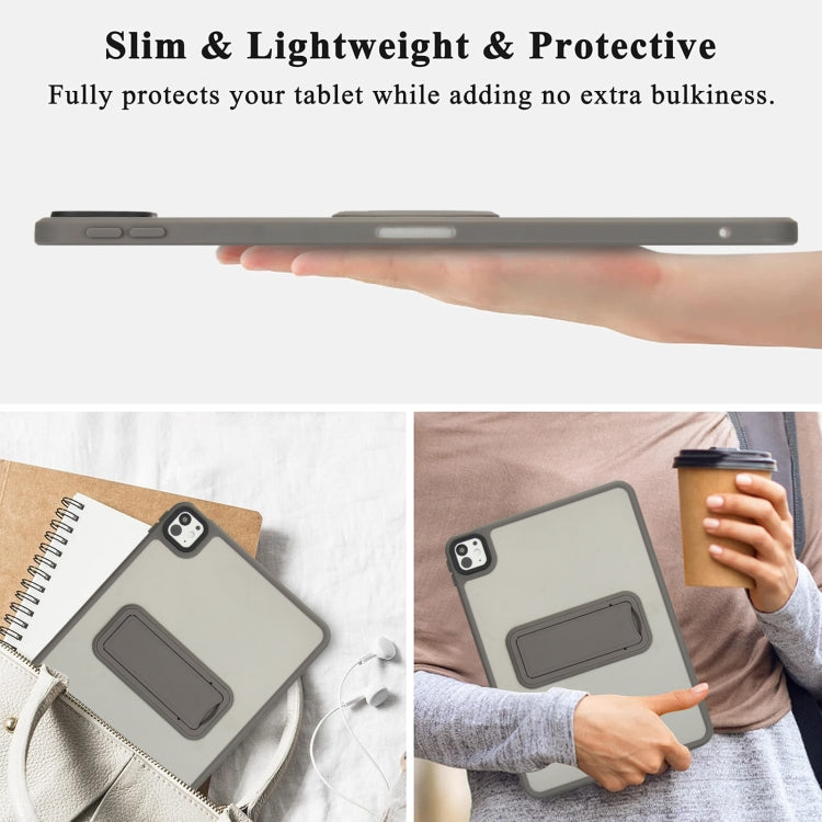 For iPad 2025 / 2022 Skin Feel Holder PC Hybrid TPU Tablet Case