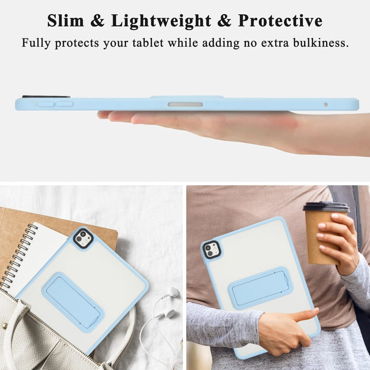 For iPad 2025 / 2022 Skin Feel Holder PC Hybrid TPU Tablet Case
