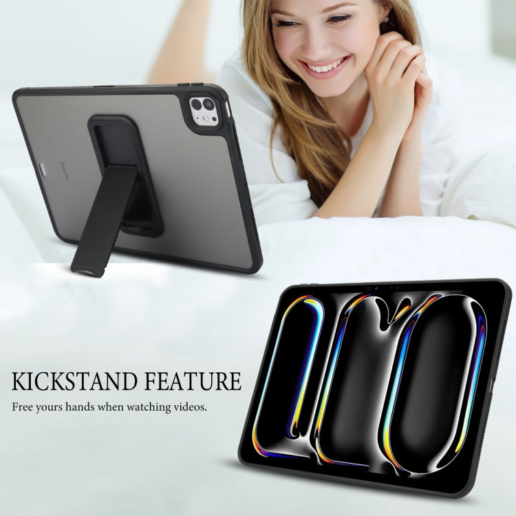 For iPad Air 2 9.7 Skin Feel Holder PC Hybrid TPU Tablet Case