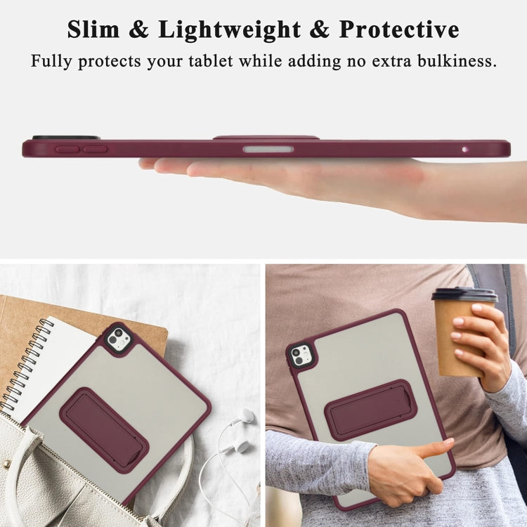 For iPad Pro 11 2018 Skin Feel Holder PC Hybrid TPU Tablet Case