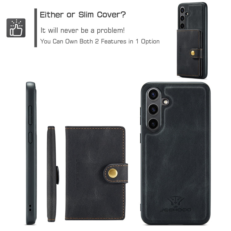 For Samsung Galaxy S24 FE 5G JEEHOOD J01 Retro Magnetic Detachable Wallet Phone Case
