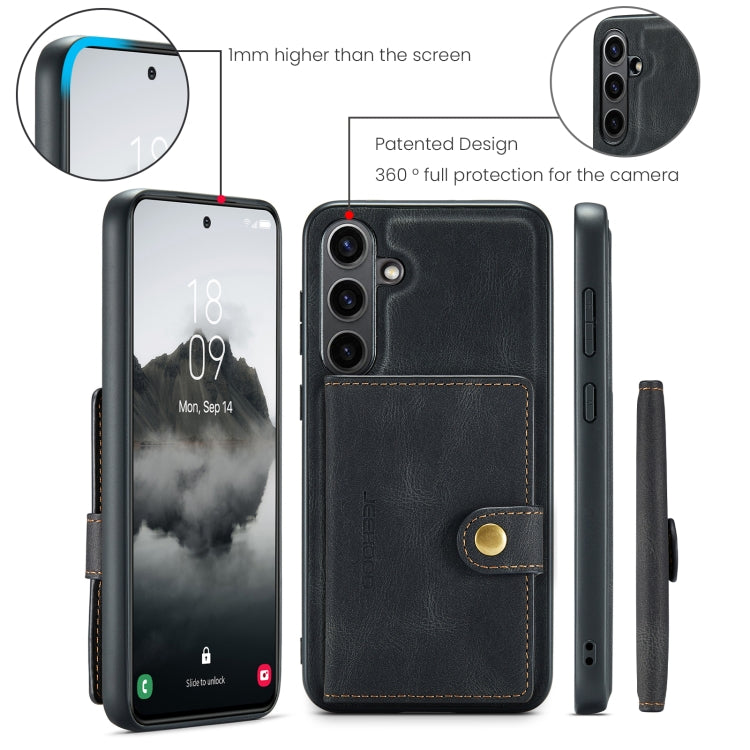 For Samsung Galaxy S24 FE 5G JEEHOOD J01 Retro Magnetic Detachable Wallet Phone Case