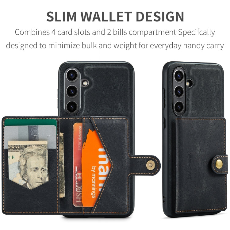 For Samsung Galaxy S24 FE 5G JEEHOOD J01 Retro Magnetic Detachable Wallet Phone Case