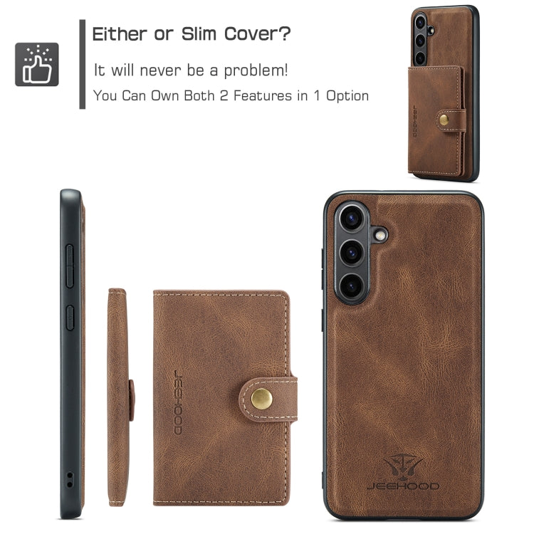 For Samsung Galaxy S24 FE 5G JEEHOOD J01 Retro Magnetic Detachable Wallet Phone Case
