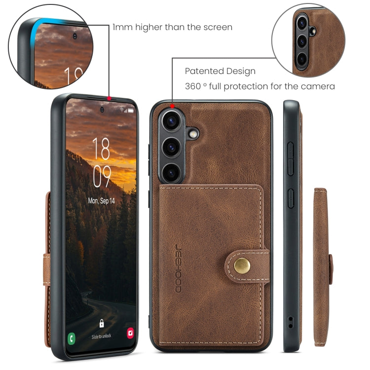 For Samsung Galaxy S24 FE 5G JEEHOOD J01 Retro Magnetic Detachable Wallet Phone Case