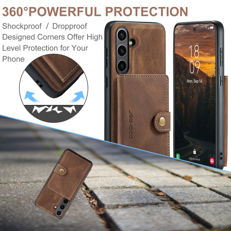 For Samsung Galaxy S24 FE 5G JEEHOOD J01 Retro Magnetic Detachable Wallet Phone Case
