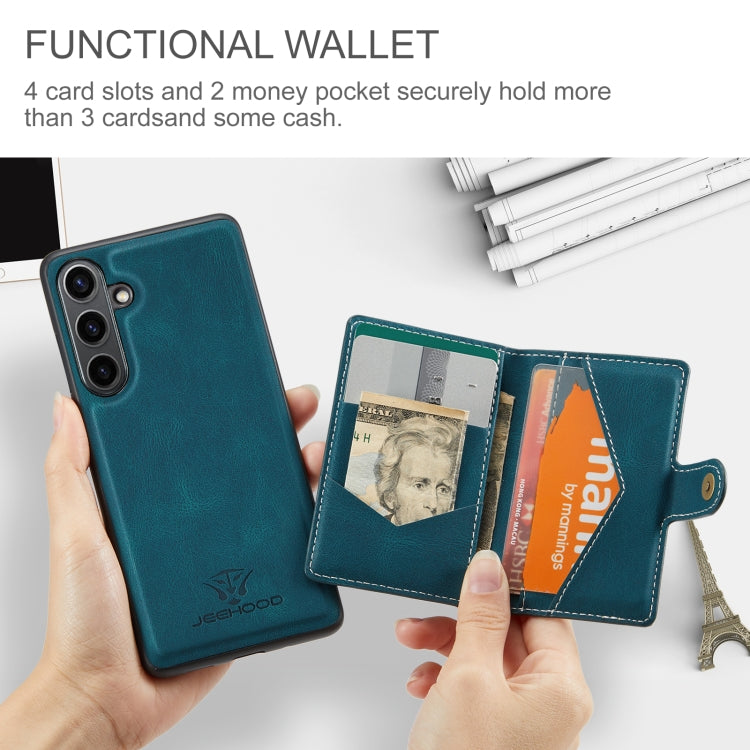 For Samsung Galaxy S24 FE 5G JEEHOOD J01 Retro Magnetic Detachable Wallet Phone Case