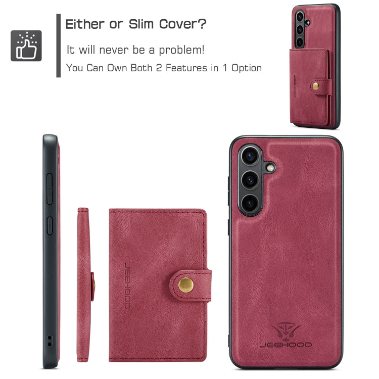 For Samsung Galaxy S24 FE 5G JEEHOOD J01 Retro Magnetic Detachable Wallet Phone Case