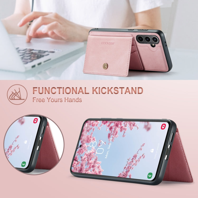 For Samsung Galaxy S24 FE 5G JEEHOOD J01 Retro Magnetic Detachable Wallet Phone Case