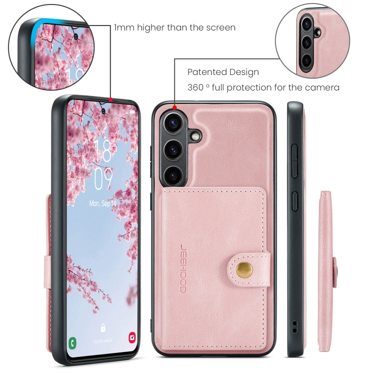 For Samsung Galaxy S24 FE 5G JEEHOOD J01 Retro Magnetic Detachable Wallet Phone Case
