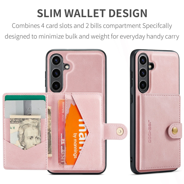 For Samsung Galaxy S24 FE 5G JEEHOOD J01 Retro Magnetic Detachable Wallet Phone Case