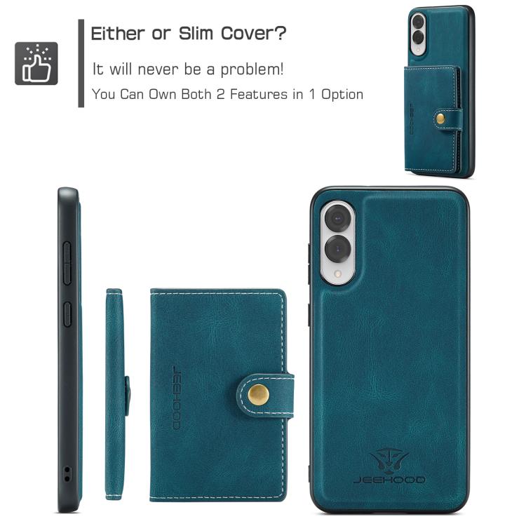 For Samsung Galaxy S25 Edge 5G JEEHOOD J01 Retro Magnetic Detachable Wallet Phone Case