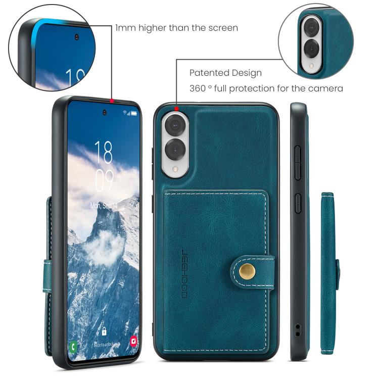 For Samsung Galaxy S25 Edge 5G JEEHOOD J01 Retro Magnetic Detachable Wallet Phone Case