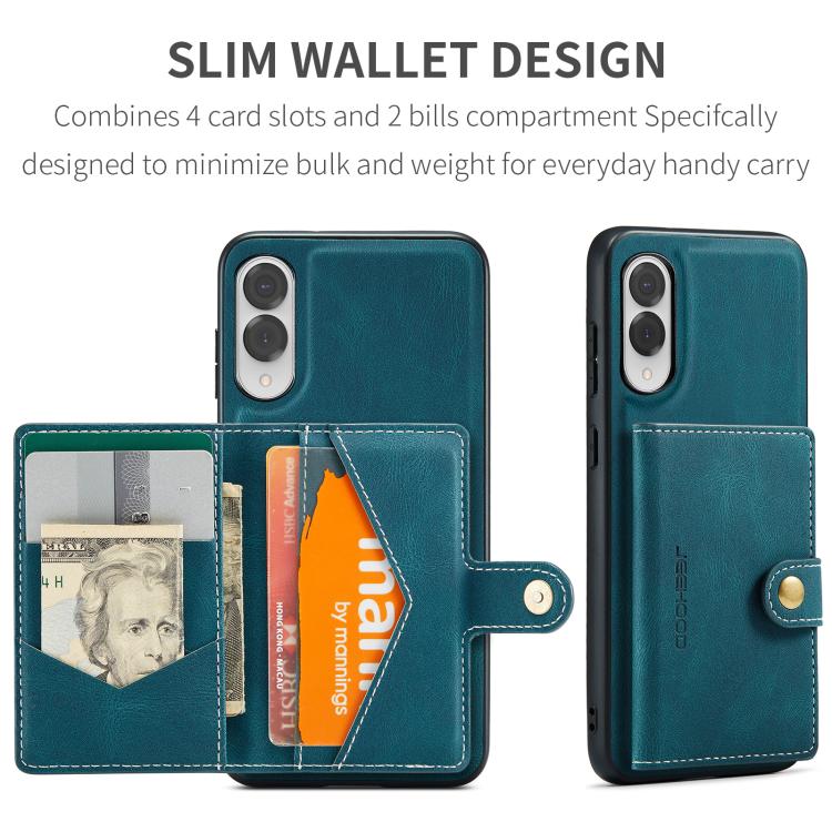 For Samsung Galaxy S25 Edge 5G JEEHOOD J01 Retro Magnetic Detachable Wallet Phone Case