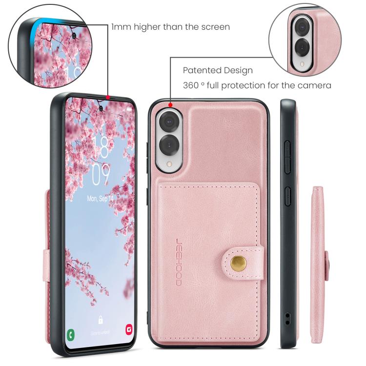 For Samsung Galaxy S25 Edge 5G JEEHOOD J01 Retro Magnetic Detachable Wallet Phone Case