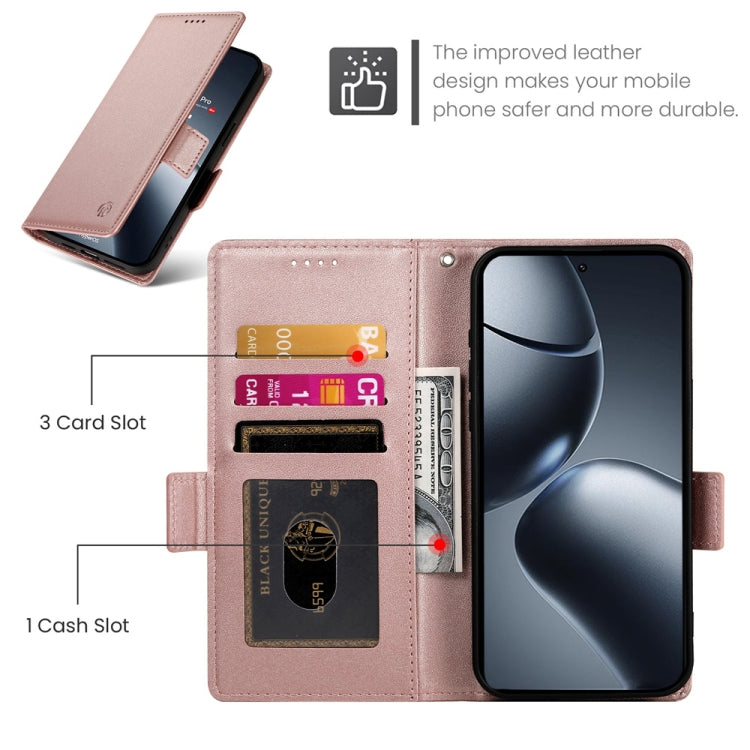 For Xiaomi 14T Pro Side Buckle Magnetic Frosted Leather Phone Case