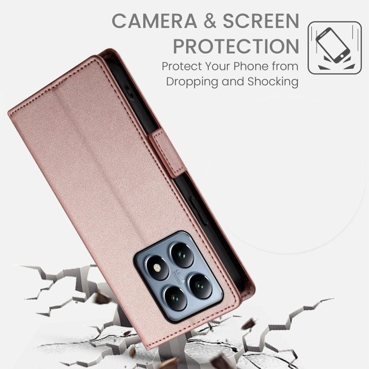 For Xiaomi 14T Pro Side Buckle Magnetic Frosted Leather Phone Case