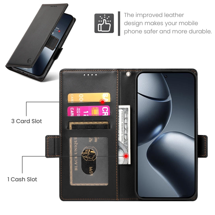 For Xiaomi 14T Pro Side Buckle Magnetic Frosted Leather Phone Case