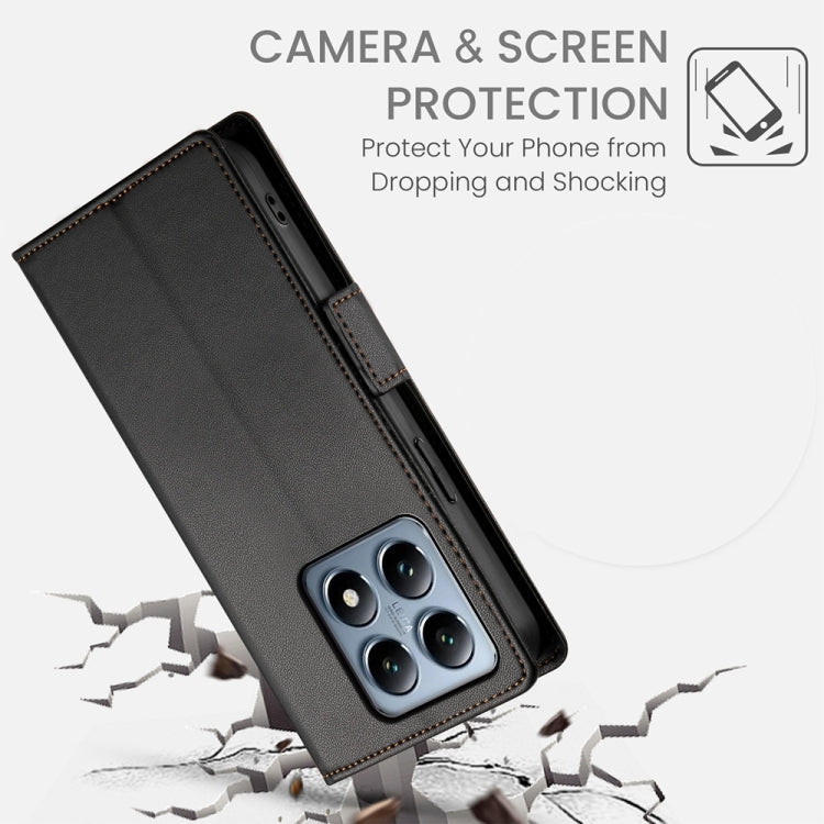 For Xiaomi 14T Pro Side Buckle Magnetic Frosted Leather Phone Case