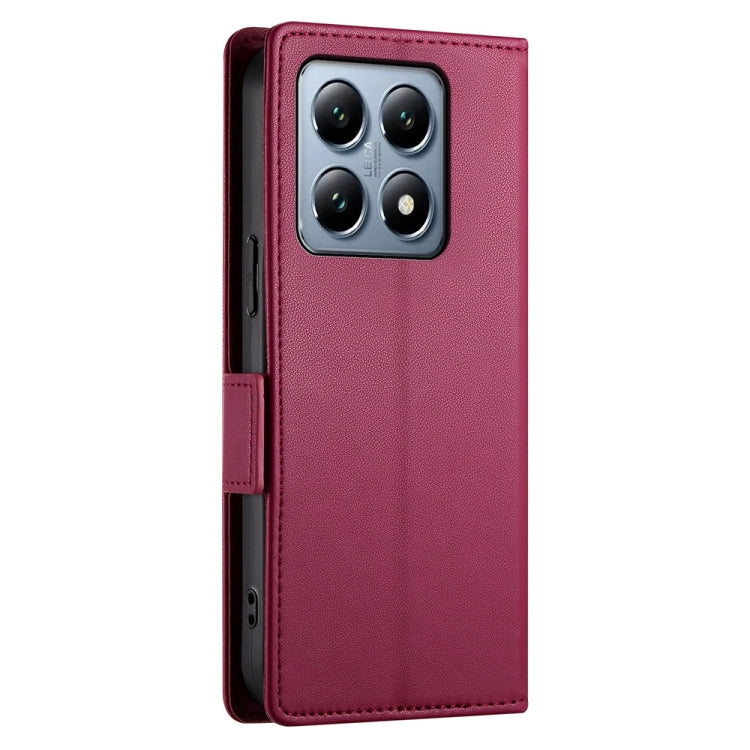 For Xiaomi 14T Pro Side Buckle Magnetic Frosted Leather Phone Case