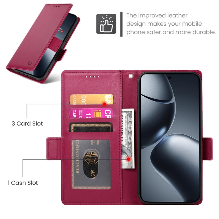 For Xiaomi 14T Pro Side Buckle Magnetic Frosted Leather Phone Case