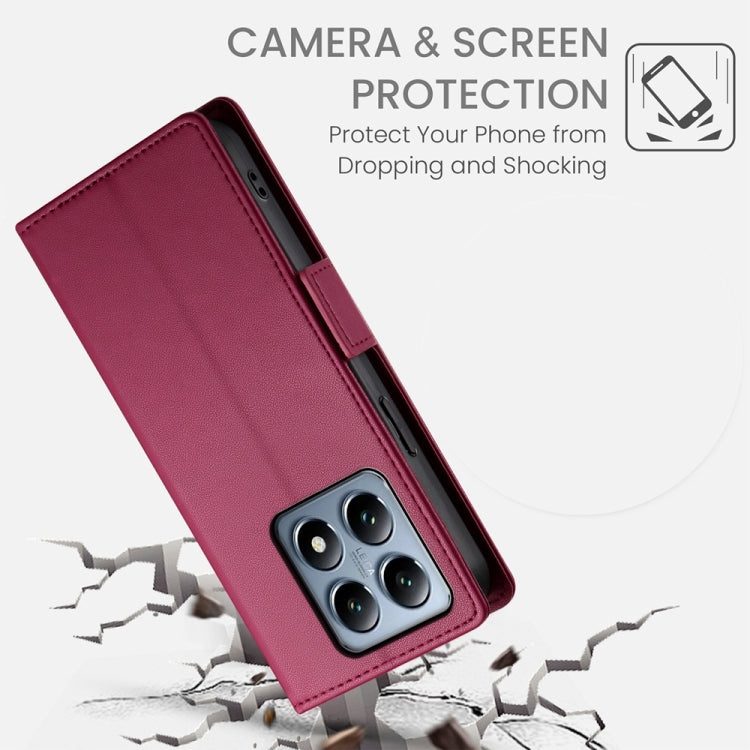 For Xiaomi 14T Pro Side Buckle Magnetic Frosted Leather Phone Case