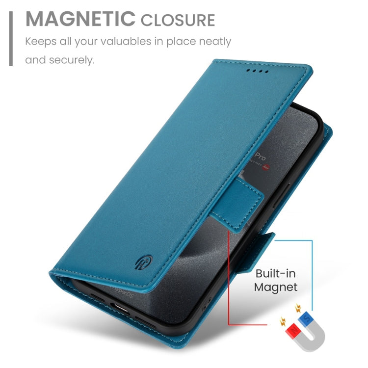 For Xiaomi 14T Pro Side Buckle Magnetic Frosted Leather Phone Case