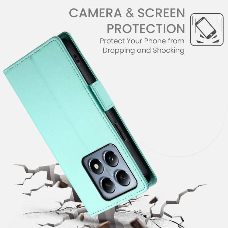 For Xiaomi 14T Pro Side Buckle Magnetic Frosted Leather Phone Case